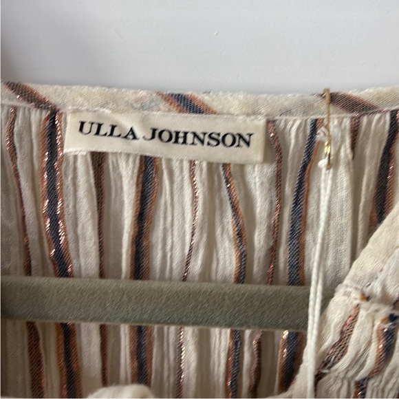 Ulla Johnson Striped Ruffle Sleeve Top - Picture 6 of 8